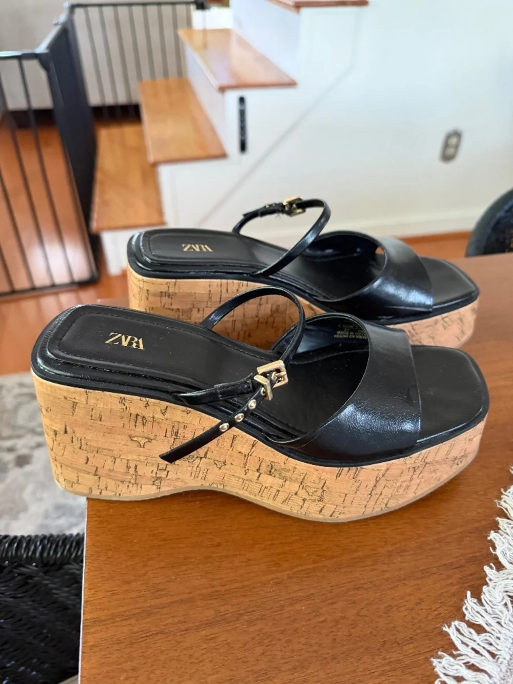 Zara chunky wedge sandals